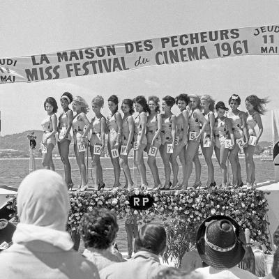 5 Md 13 61052206 Verkiezing Miss Fish Filmfestival Cannes 1961